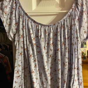 Garage off the shoulder floral top